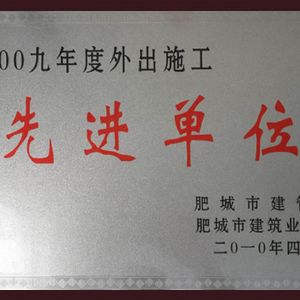 2009年度外出施工先進(jìn)單位